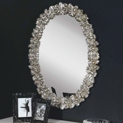 Casa Padrino miroir baroque de luxe argent H. 94 cm - Meubles baroques - Fabriqué en Italie