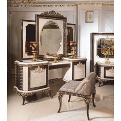 Prunkvoller Luxus Barock Hocker Sitzhocker Grau Dunkelbraun Gold