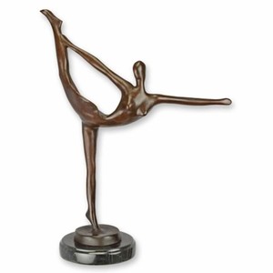 Casa Padrino Decorative Figure Dancer Bronze / Black H. 41.6 cm - Abstract Bronze Sculpture