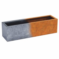 Casa Padrino panca da parco 245 cm - Panca della città con vaso da fiori - Mobili esterni e parchi