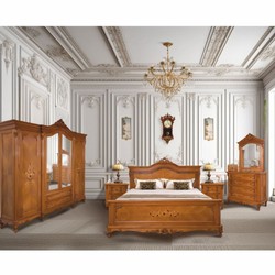 Casa Padrino cassettone barocco di lusso con specchio marrone - Mobili per camera da letto in stile barocco