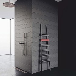 Casa Padrino Luxury Towel Warmer Gray / Red H. 200 cm - Bathroom Accessories