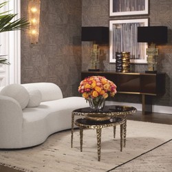 Casa Padrino Luxury Sideboard Brown / Brass 180.5 cm - Luxury Hotel Furniture