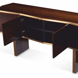 Casa Padrino Luxury Sideboard Brown / Brass 180.5 cm - Luxury Hotel Furniture