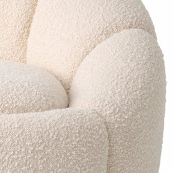 Luxus Sessel Drehsessel Creme Messing