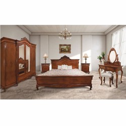 Casa Padrino set da toeletta barocco di lusso marrone scuro - Mobili per camera da letto barocco