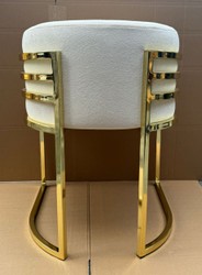 Luxus Esszimmer Stuhl mit Armlehnen Weiß Gold