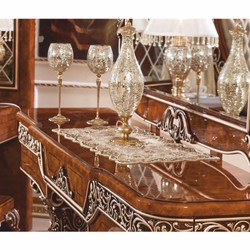 Casa Padrino set da toeletta barocco di lusso marrone / bronzo / oro - Mobili barocchi