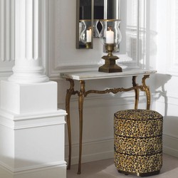 Casa Padrino sgabello di lusso leopardo / bronzo A. 54 cm - Mobili per hotel di lusso