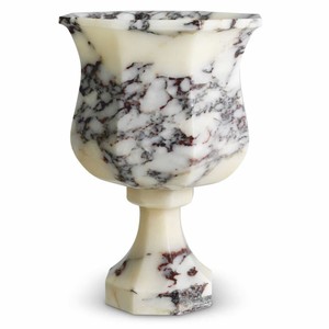 Casa Padrino Luxus Barock Marmor Vase Weiß H. 35,5 cm - Barock Deko Accessoires