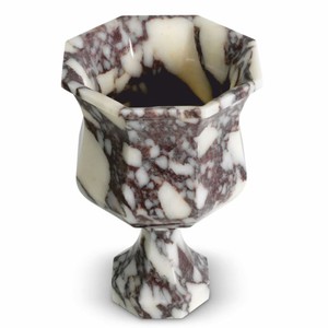 Casa Padrino Luxus Barock Marmor Vase Weiß H. 35,5 cm - Barock Deko Accessoires