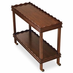 Casa Padrino Carrito de Servicio de Lujo Marrón / Latón Vintage 116 cm - Carrito de Hotel
