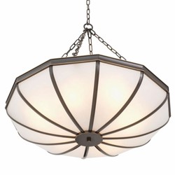 Casa Padrino lámpara de araña de lujo bronce / blanco 80 cm - Muebles de lujo - Interiores de lujo