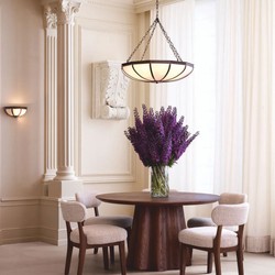 Casa Padrino lámpara de araña de lujo bronce / blanco 80 cm - Muebles de lujo - Interiores de lujo