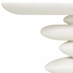 Casa Padrino console de luxe en béton et fibre de verre blanc 140 cm - Meubles d'hôtel de luxe