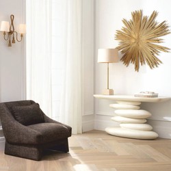 Casa Padrino console de luxe en béton et fibre de verre blanc 140 cm - Meubles d'hôtel de luxe