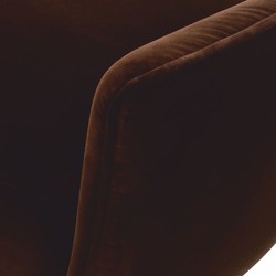 Casa Padrino banc de luxe en velours marron / noir 151 cm - Meubles d'hôtel de luxe
