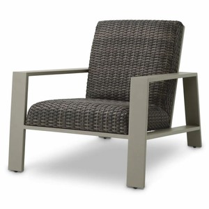 Casa Padrino sillón de jardín de lujo de ratán artificial gris - Muebles de jardín y patio
