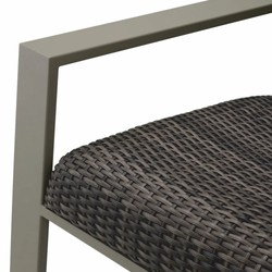 Casa Padrino Luxury Faux Rattan Garden Armchair Gray - Garden & Patio Furniture