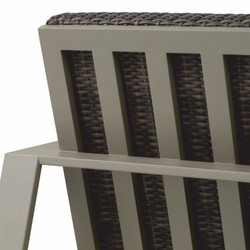 Casa Padrino Luxury Faux Rattan Garden Armchair Gray - Garden & Patio Furniture