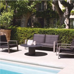 Casa Padrino Luxury Faux Rattan Garden Armchair Gray - Garden & Patio Furniture