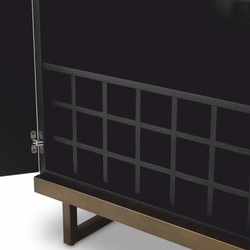 Casa Padrino armadio bar di lusso naturale / marrone scuro / bronzo A. 175 cm - Mobile bar