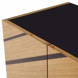 Casa Padrino armadio bar di lusso naturale / marrone scuro / bronzo A. 175 cm - Mobile bar