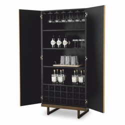 Casa Padrino armadio bar di lusso naturale / marrone scuro / bronzo A. 175 cm - Mobile bar