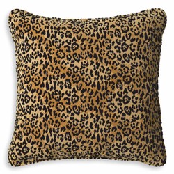 Luxus Deko Kissen Leopard Beige Schwarz