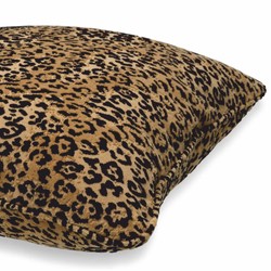 Luxus Deko Kissen Leopard Beige Schwarz