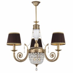 Casa Padrino Luxury Baroque Chandelier Brass with Patina / Dark Brown / Gold Ø 80 cm