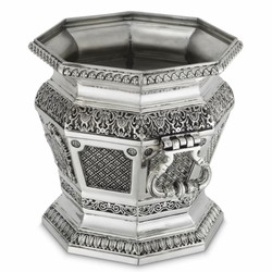 Luxus Deko Weinkühler Champagnerkühler Sektkühler Antik Silber