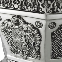 Luxus Deko Weinkühler Champagnerkühler Sektkühler Antik Silber