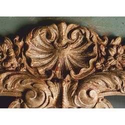 Casa Padrino Miroir Baroque de Luxe Vert / Gris / Or Antique H. 158 cm - Fabriqué en Italie