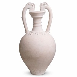 Casa Padrino Ánfora Barroco Decorativo de Lujo Arena Al. 53 cm - Decoración de Salón