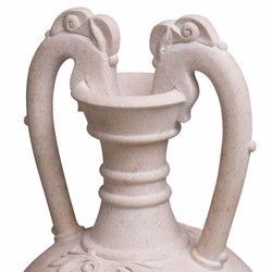 Casa Padrino Ánfora Barroco Decorativo de Lujo Arena Al. 53 cm - Decoración de Salón