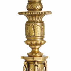 Casa Padrino lampe de table baroque de luxe or antique / rouge H. 83,5 cm - Lampe de bureau baroque