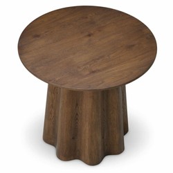 Casa Padrino mesa  auxiliar de lujo marrón oscuro Ø 60 x Al. 55 cm - Muebles de lujo
