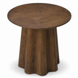 Casa Padrino mesa  auxiliar de lujo marrón oscuro Ø 60 x Al. 55 cm - Muebles de lujo