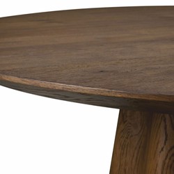 Casa Padrino mesa  auxiliar de lujo marrón oscuro Ø 60 x Al. 55 cm - Muebles de lujo