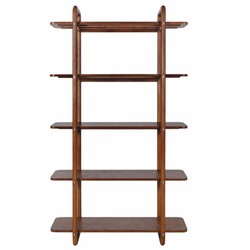 Casa Padrino armoire étagère de luxe en acajou marron 120 x H. 210 cm - Meubles de luxe