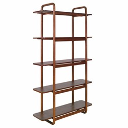 Casa Padrino armoire étagère de luxe en acajou marron 120 x H. 210 cm - Meubles de luxe