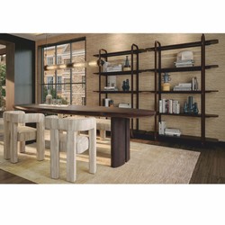 Casa Padrino armoire étagère de luxe en acajou marron 120 x H. 210 cm - Meubles de luxe