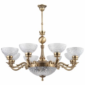 Casa Padrino Luxury Baroque Chandelier Brass with Patina Ø 88 x H. 70 cm