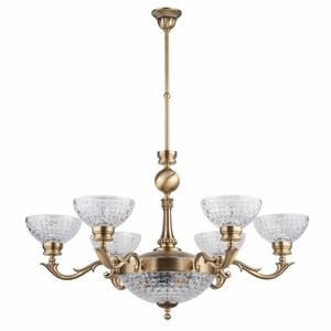 Casa Padrino Luxury Baroque Chandelier Brass with Patina Ø 32 x H. 54 cm
