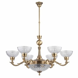Casa Padrino Lampadario Barocco di Lusso Ottone con Patina Ø 32 x A. 54 cm