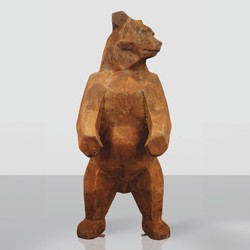 Casa Padrino XXL Garden Sculpture Bear Rust H. 190 cm - Abstract Decorative Figure