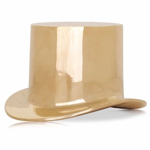 Casa Padrino cappello a cilindro decorativo di lusso in bronzo oro 12 x 10 x A. 7 cm