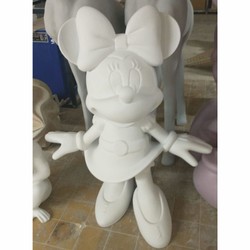 Casa Padrino Decorative Sculpture White H. 110 cm - Large Cartoon Decorative Figure