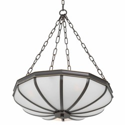Casa Padrino Luxury Chandelier Bronze / White 60 cm - Luxury Furniture - Luxury Interior